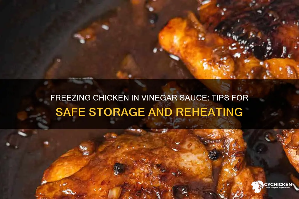 can you freeze chicken cooked in vinegar sauce