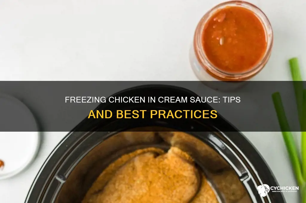 can you freeze chicken in a cream sauce