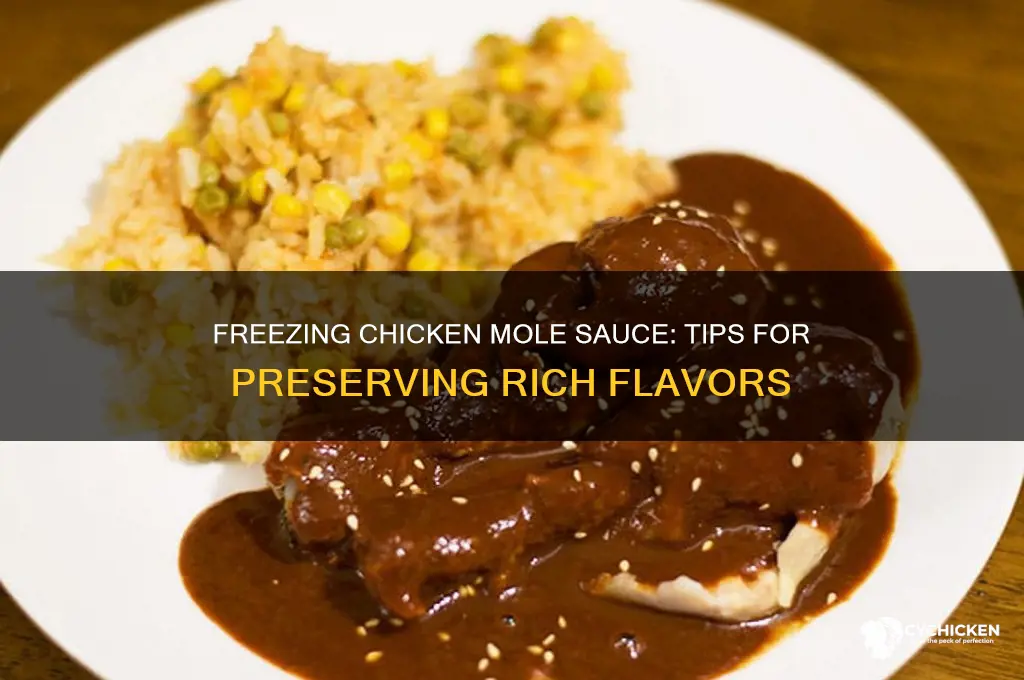 can you freeze chicken mole sauce