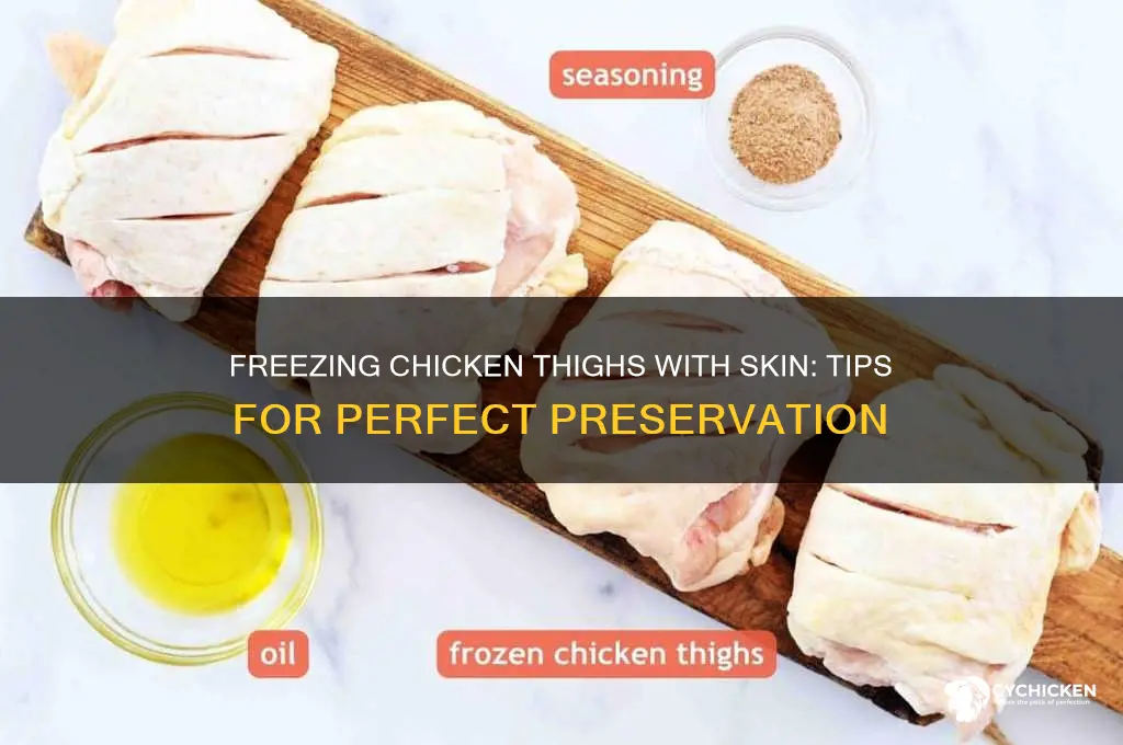 can you freeze chicken thighs with the skin on