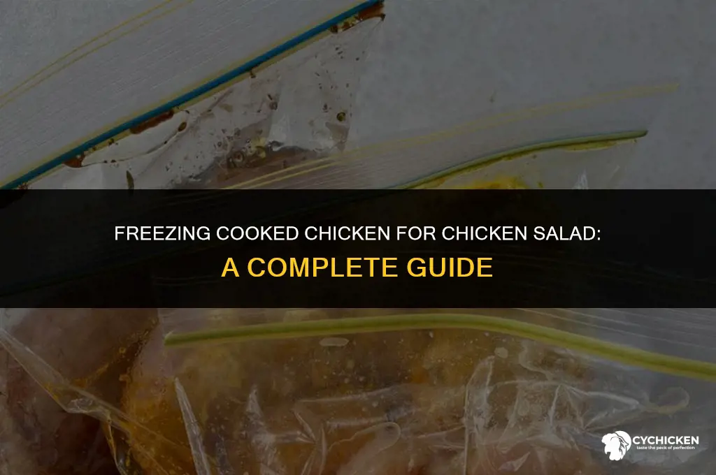can you freeze cooked chicken for chicken salad