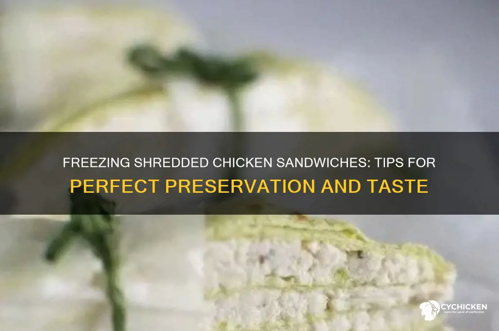 can you freeze shredded chicken sandwiches