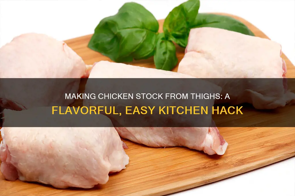can you make chicken stock from chicken thighs