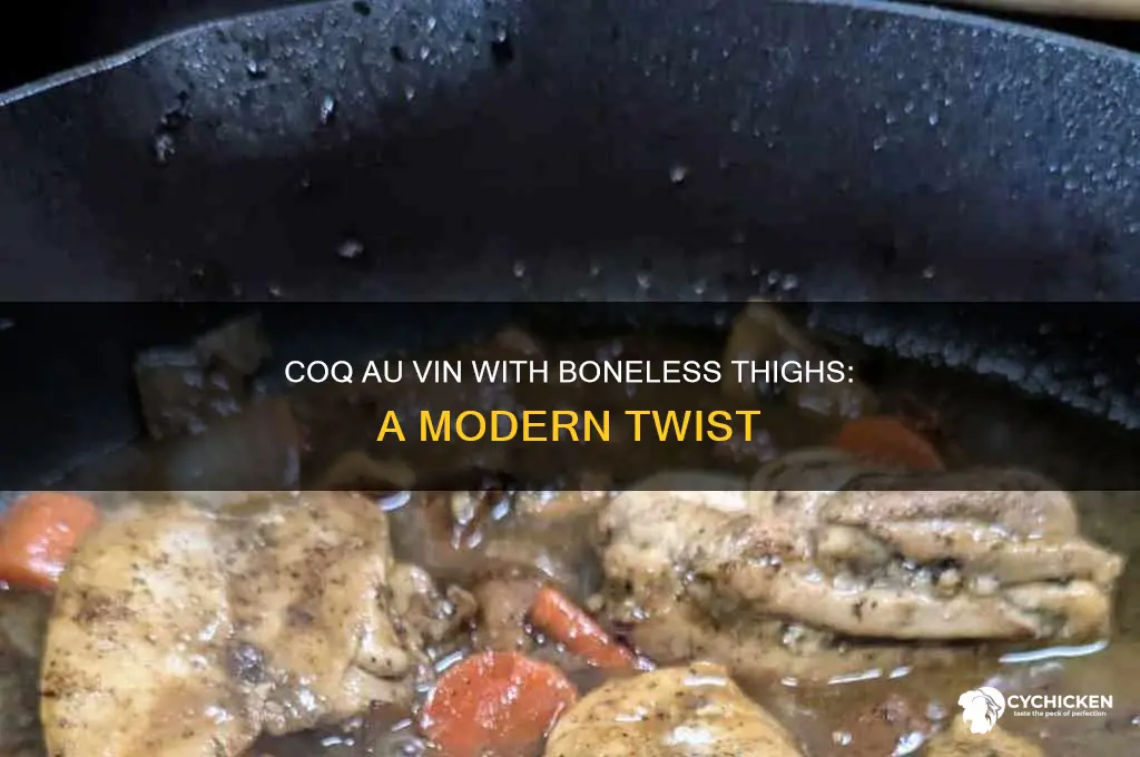 can you make coq au vin with boneless chicken thighs