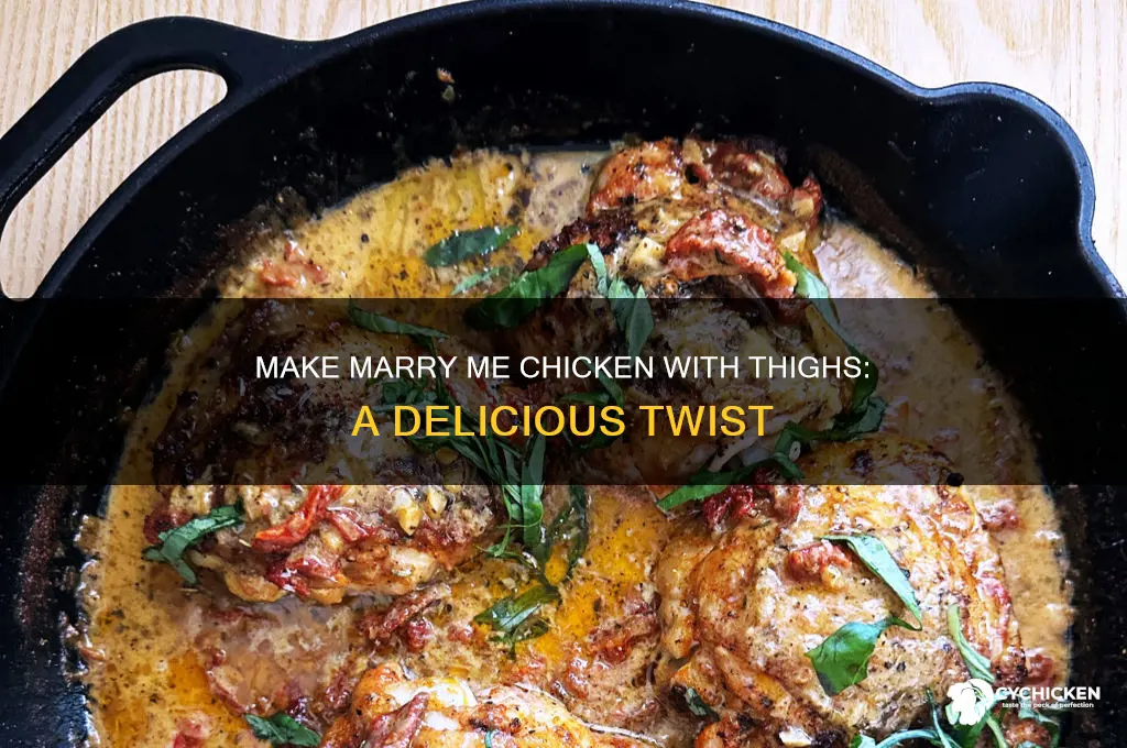 can you make marry me chicken with chicken thighs
