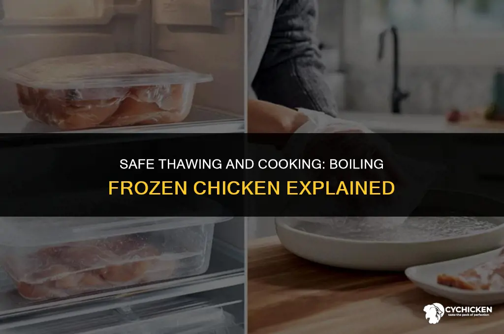 can you put frozen chicken in boiling water to cook