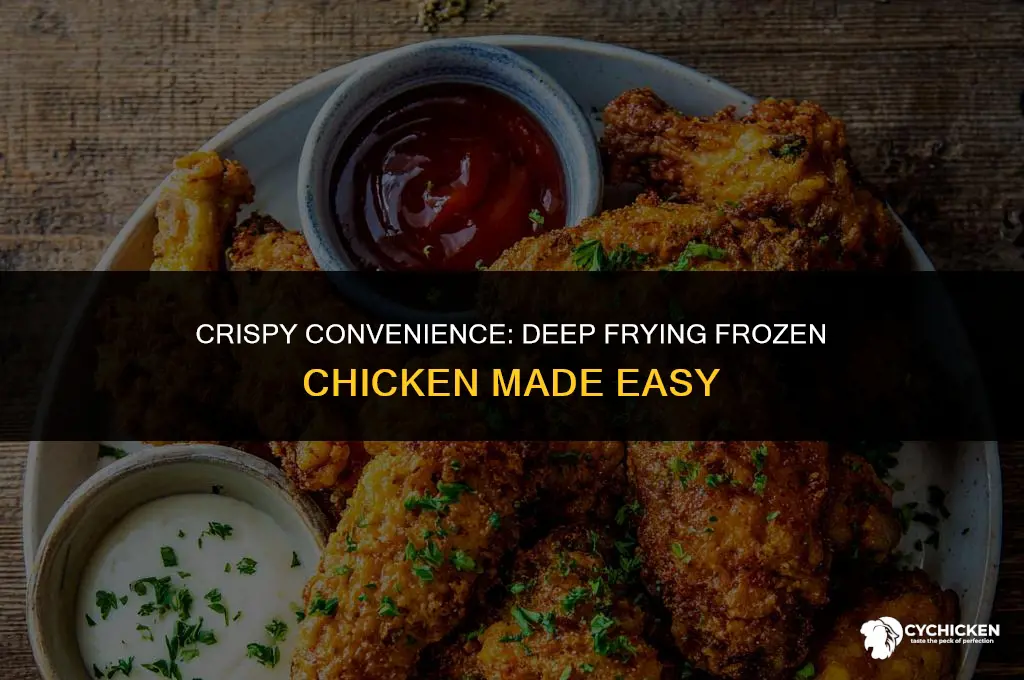 can you put frozen chicken in deep fryer