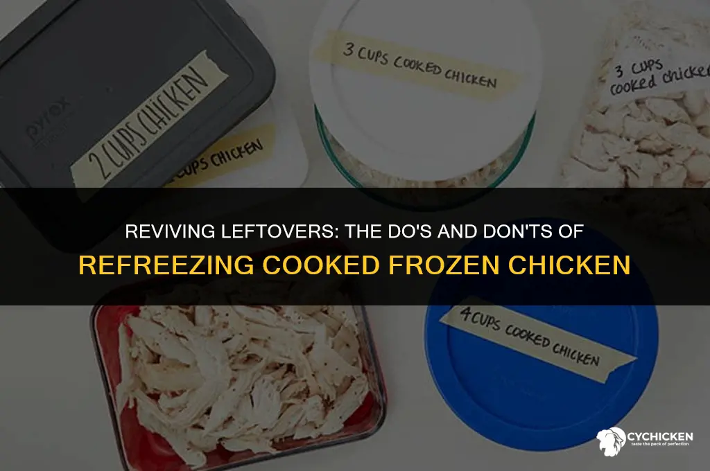 can you refreeze chicken after you cook frozen chicken