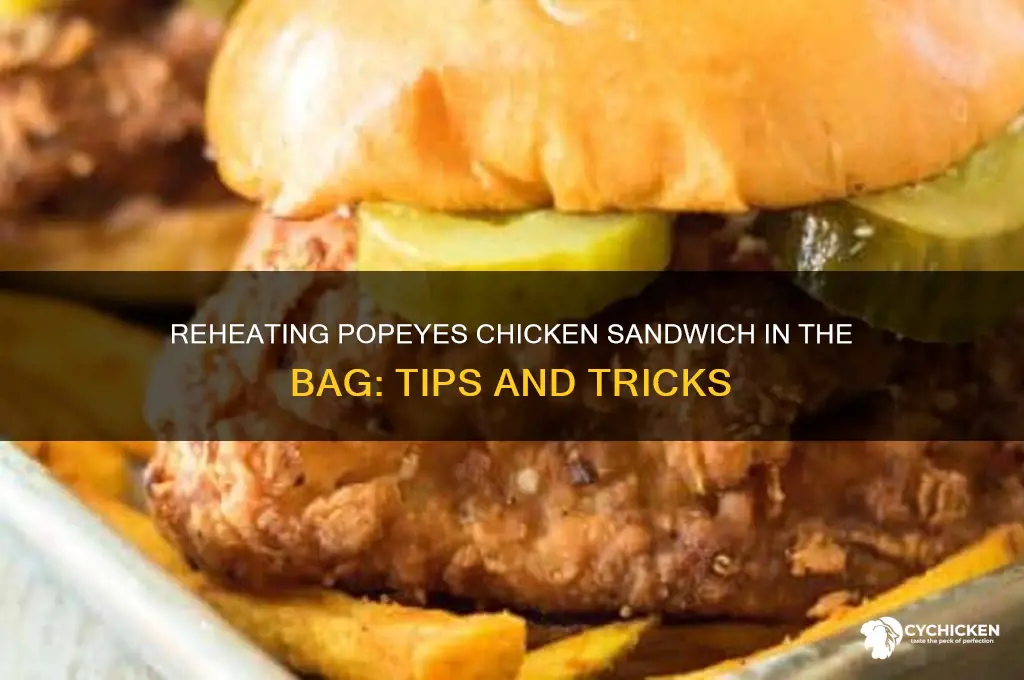 can you reheat popeyes chicken sandwich in the bag