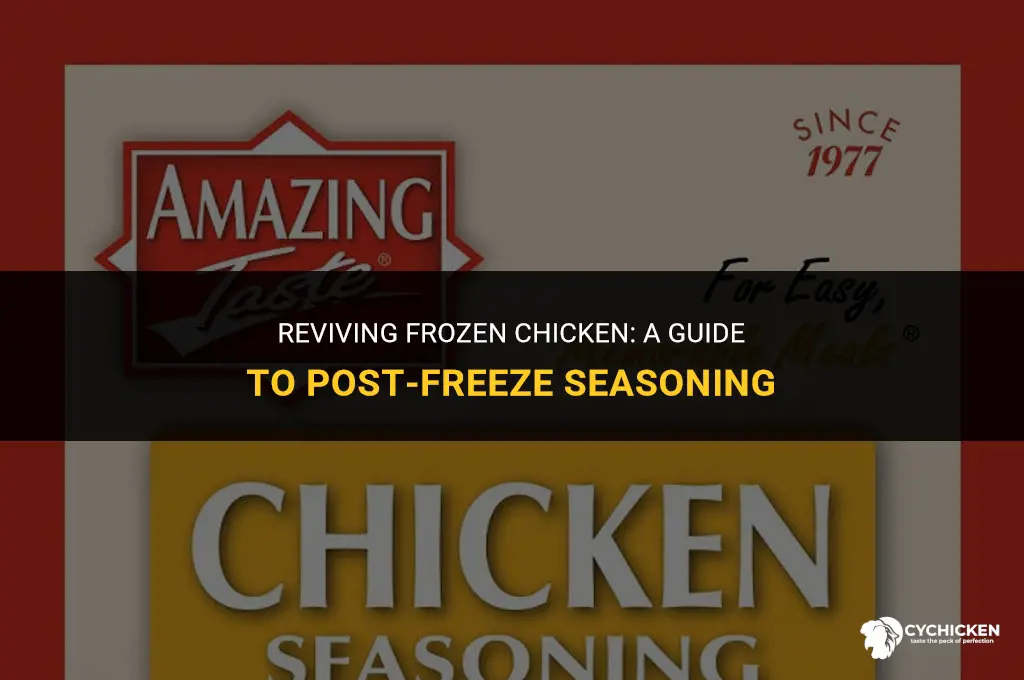 can you season cooked chicken after its frozen
