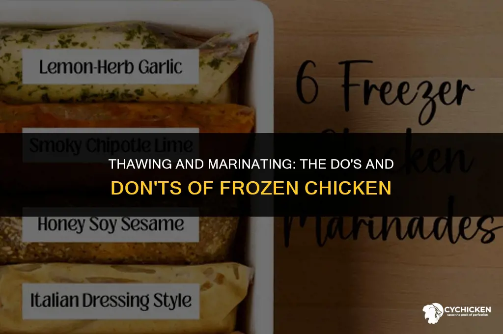 can you soak frozen chicken in sauce
