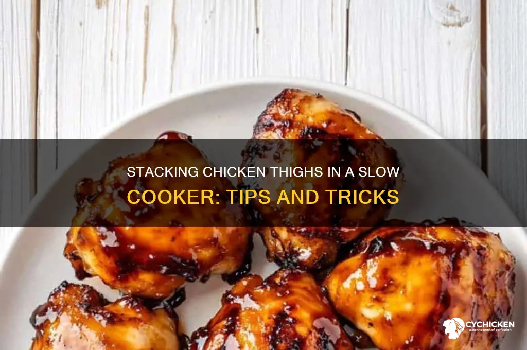 can you stack chicken thighs in slow cooker