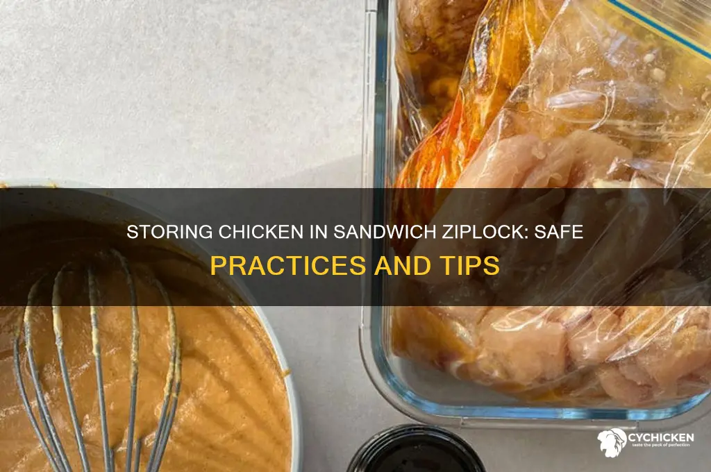 can you store chicken in sandwich ziplock