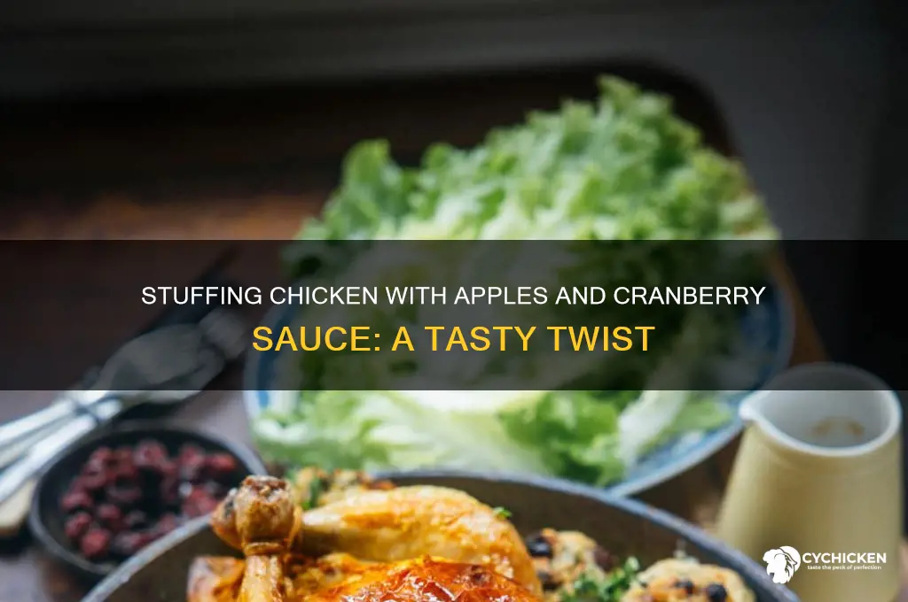 can you stuff a chicken with apples and cranberry sauce