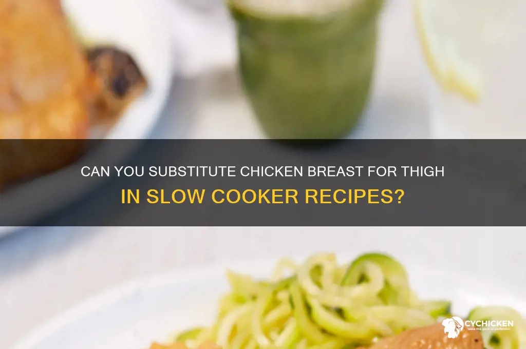 can you substitute chicken breast for thigh in slow cooker