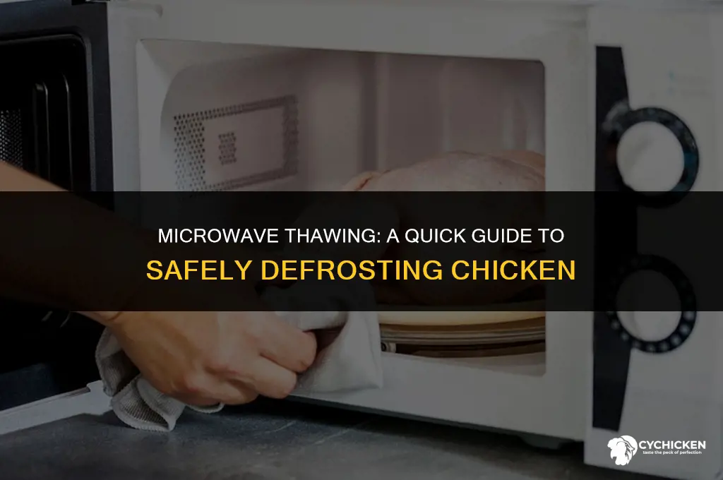 can you thaw a frozen chicken in the microwave
