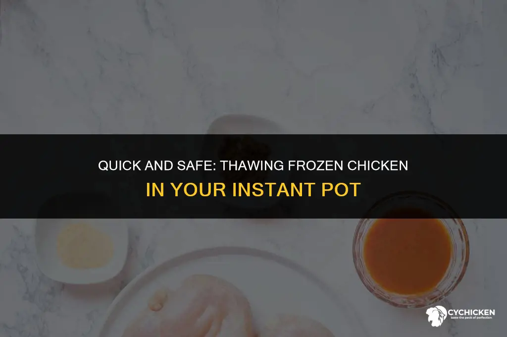 can you thaw frozen chicken in instant pot