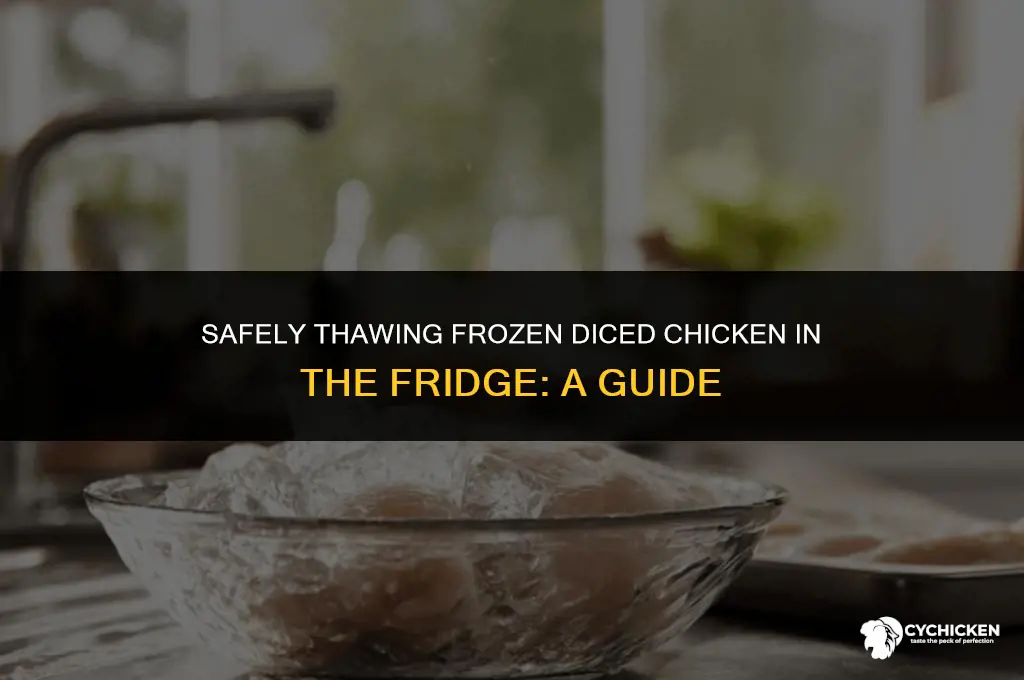 can you thaw out frozen diced chicken in the frodge