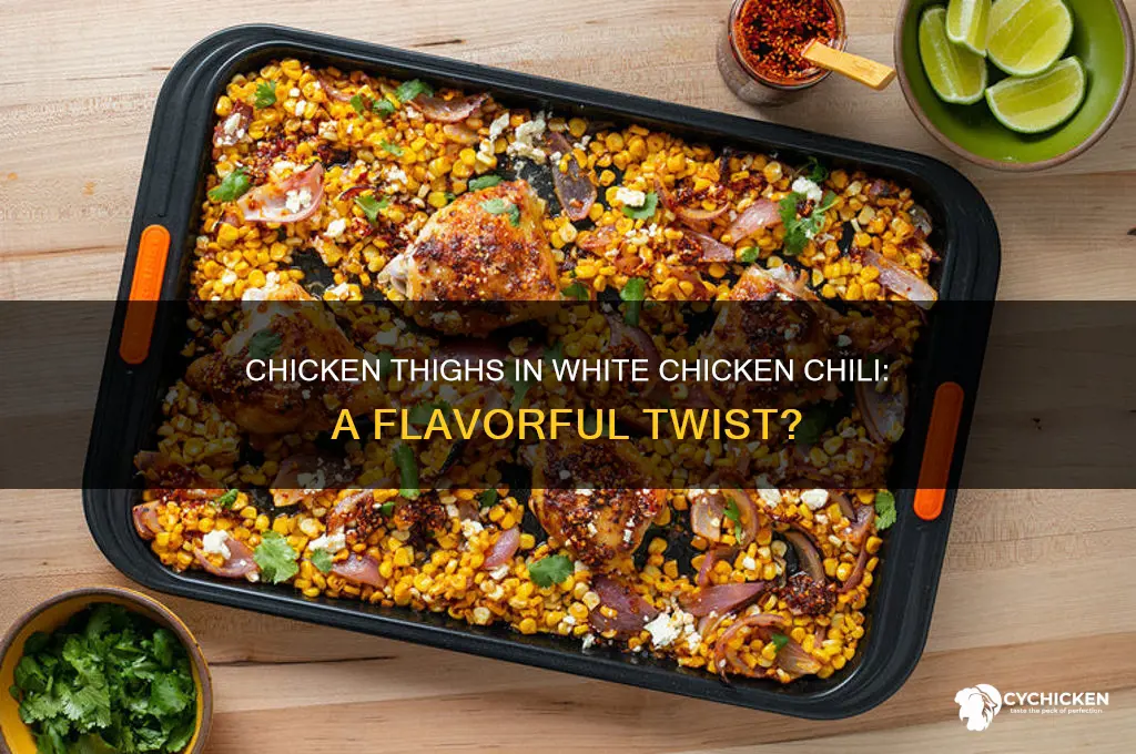 can you use chicken thighs for white chicken chili