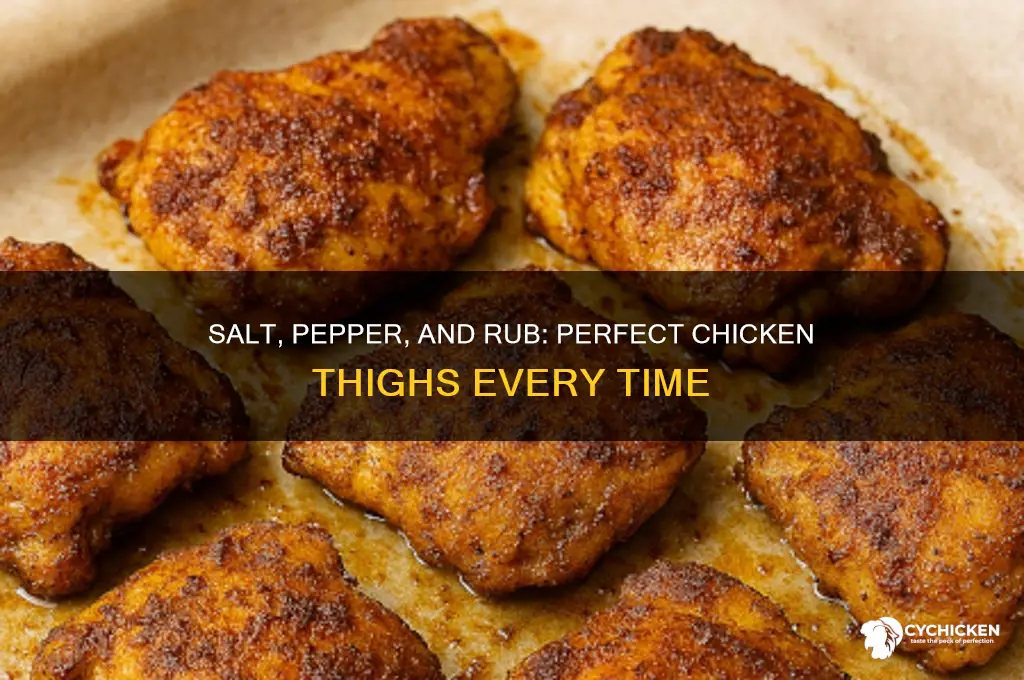 can you use salt pepper the rub on chicken thighs