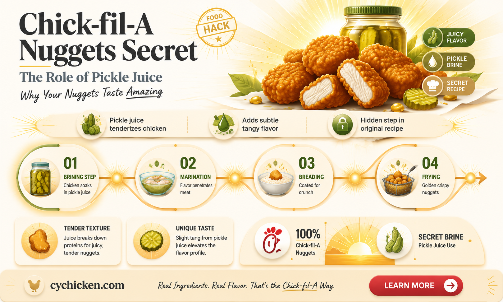 are chick fil a nuggets made with pickle juice