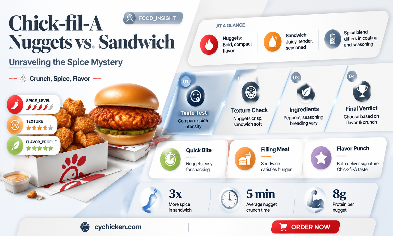 are chick fil a nuggets spice different from the sandwich