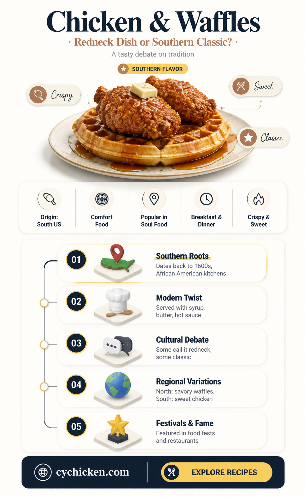 are chicken and waffles a redneck thing