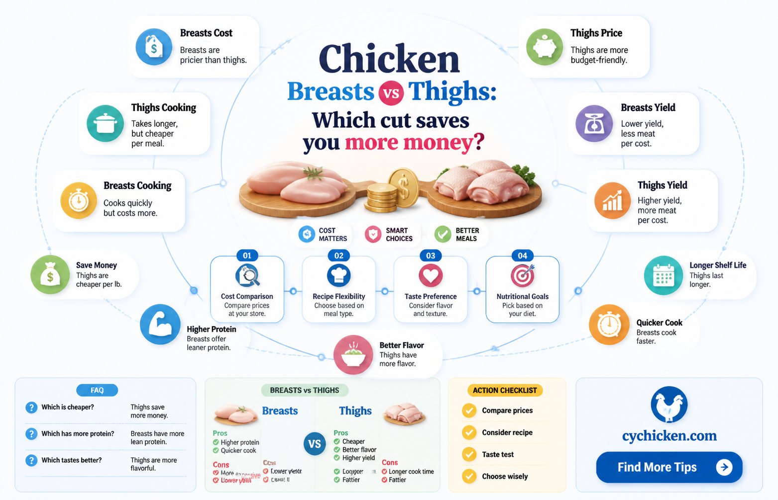 are chicken breasts or thighs cheaper