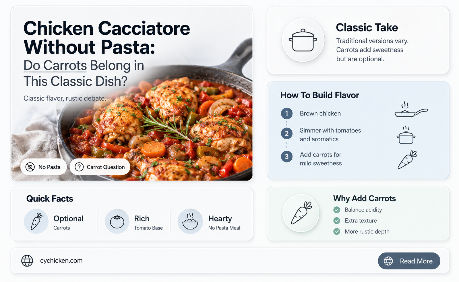 are there carrots in chicken cacciatore without pasta