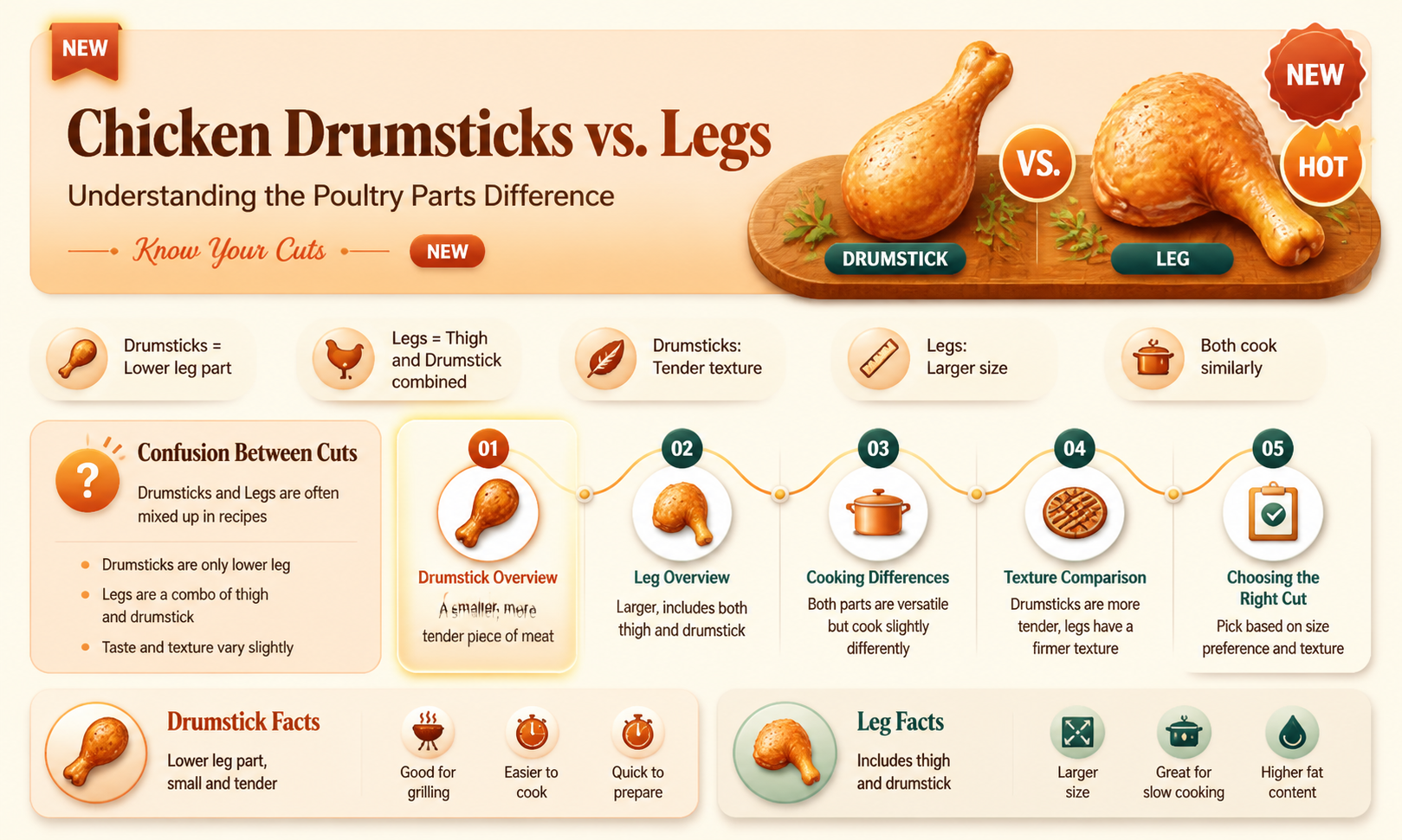 are chicken drumsticks the same as chicken legs