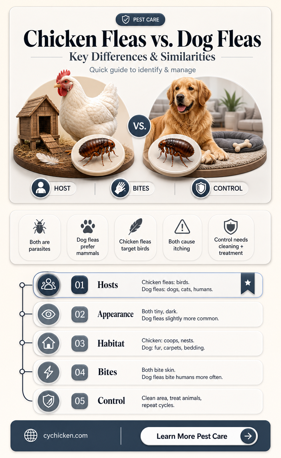 are chicken fleas the same as dog fleas