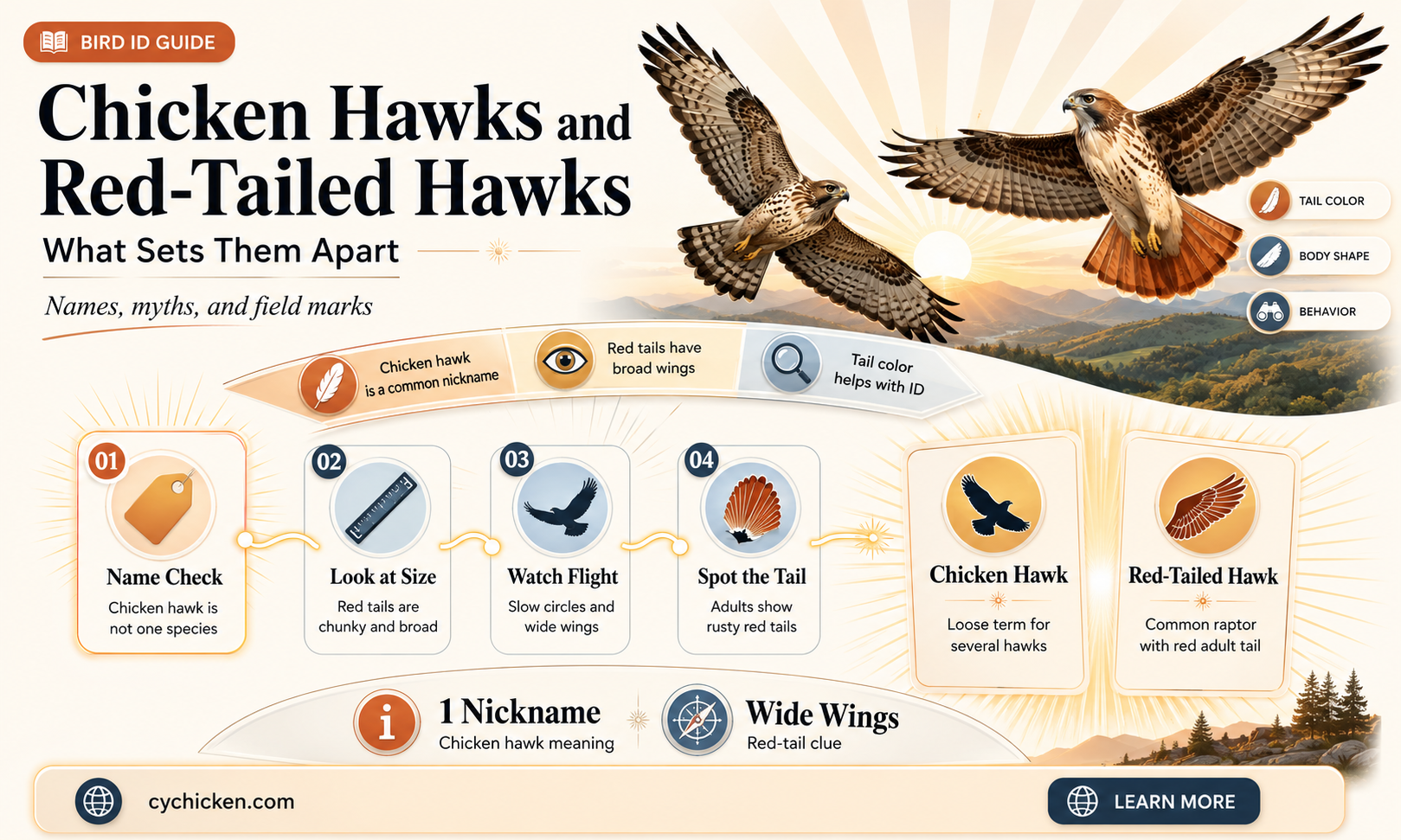 are red tailed hawks and chicken hawks the same