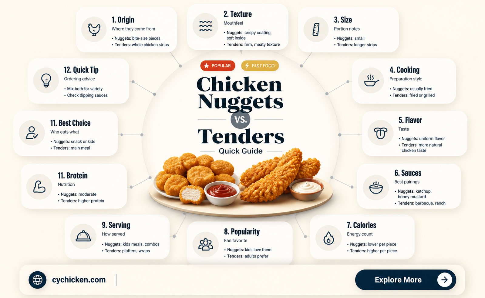 are chicken nuggets and chicken tenders the same thing