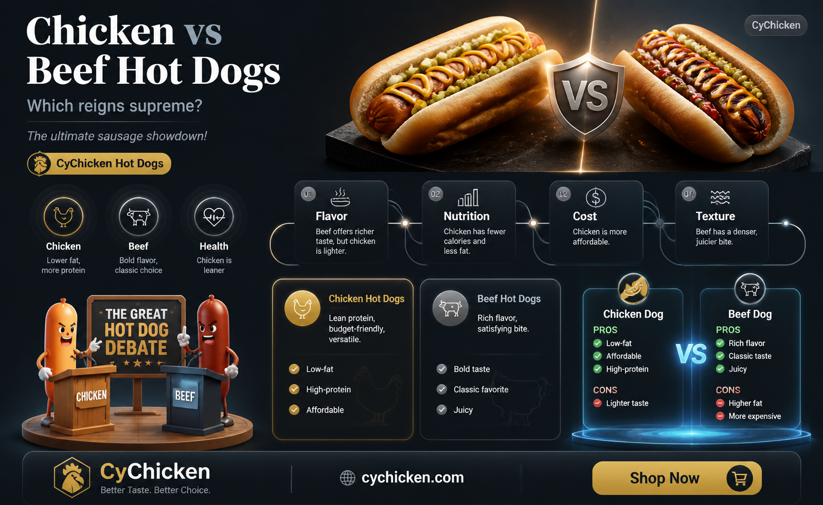 are chicken hot dogs better than beef hot dogs