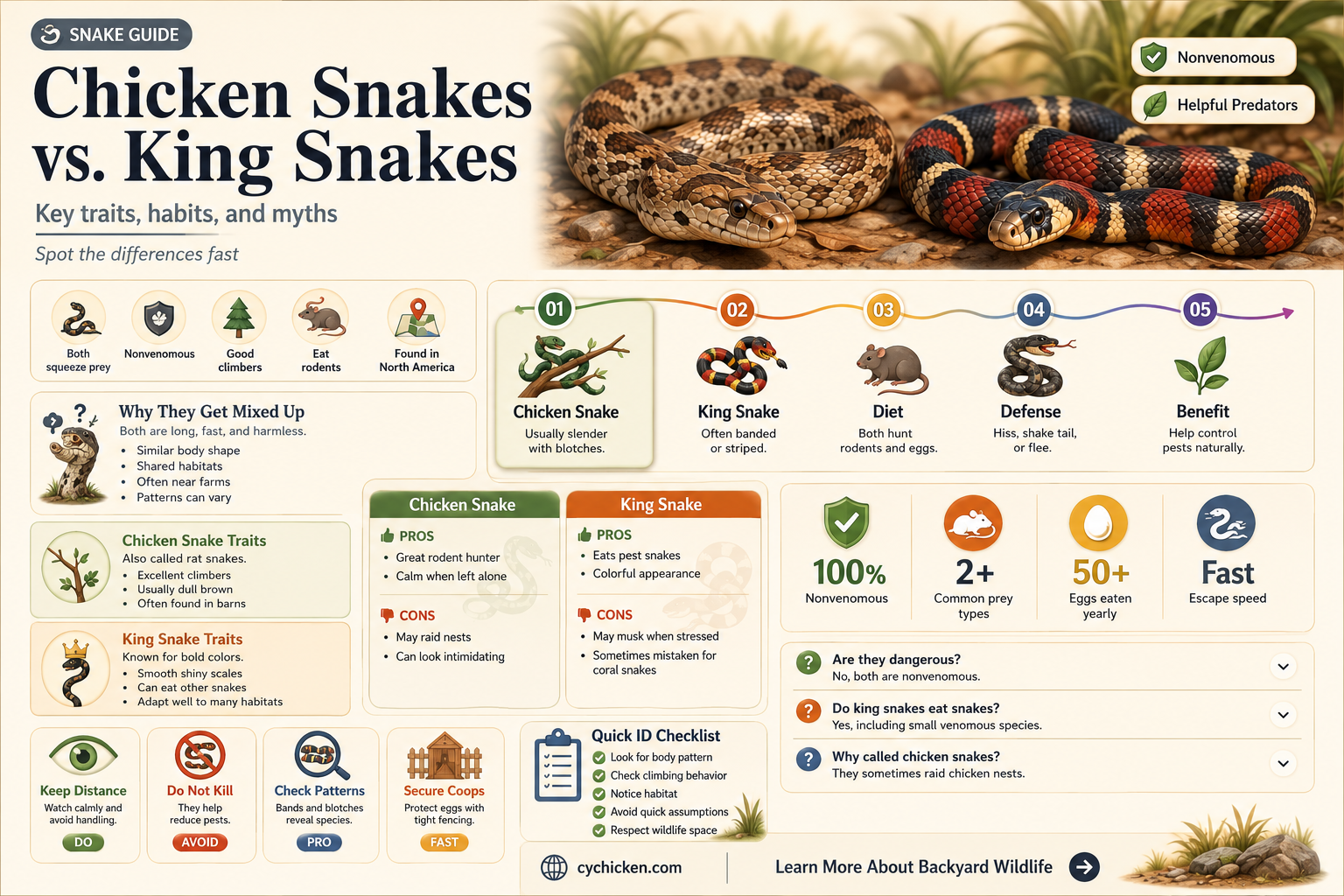 are chicken snakes and king snakes the same
