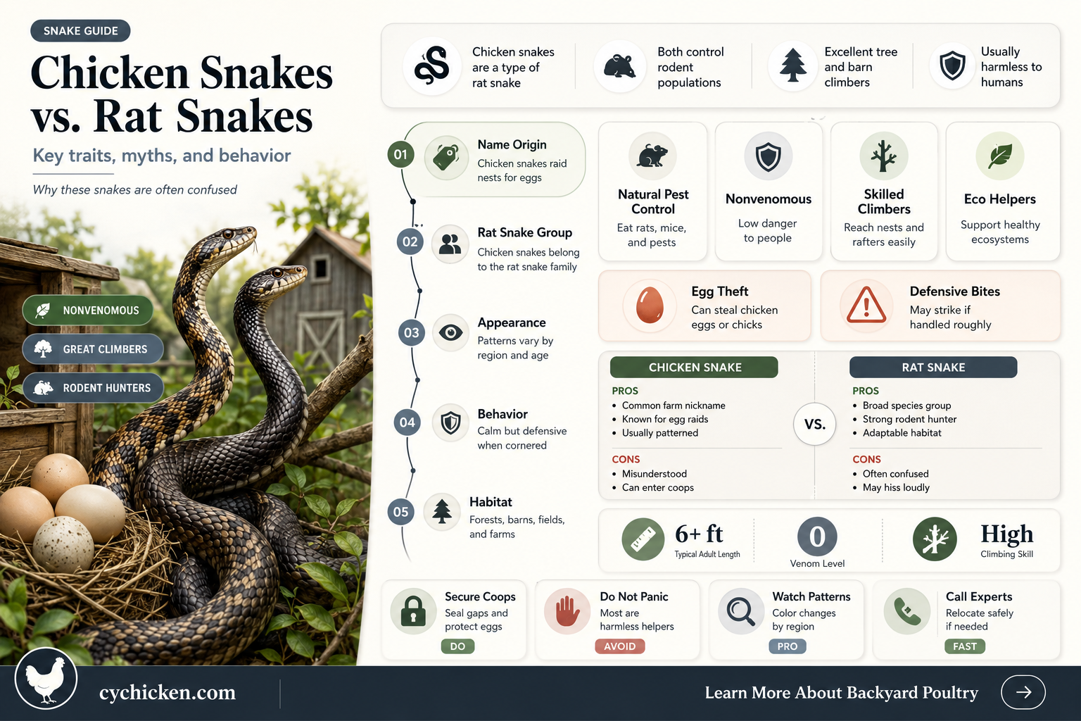 are chicken snakes and rat snakes the same