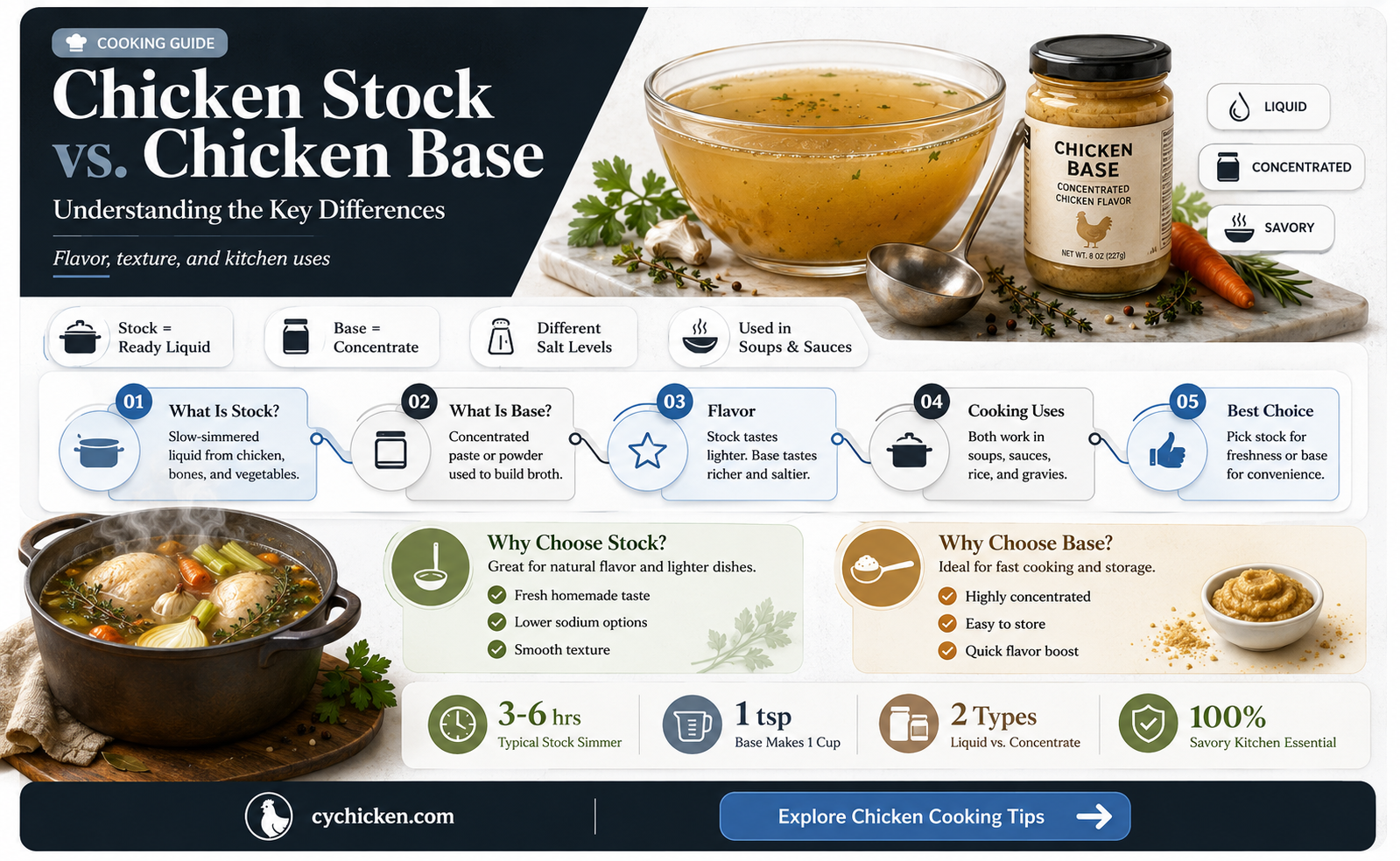 are chicken stock same as chicken base