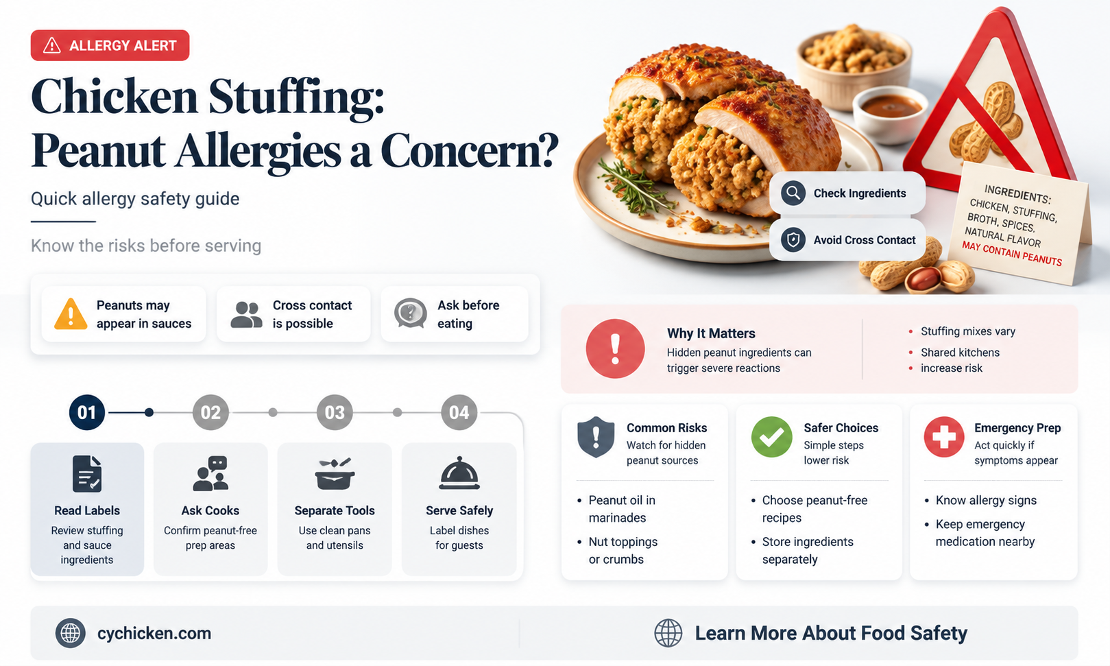 are there peanut allergies in stove top chicken stuffing