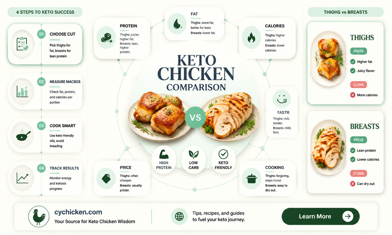 are chicken thighs or breasts better for keto