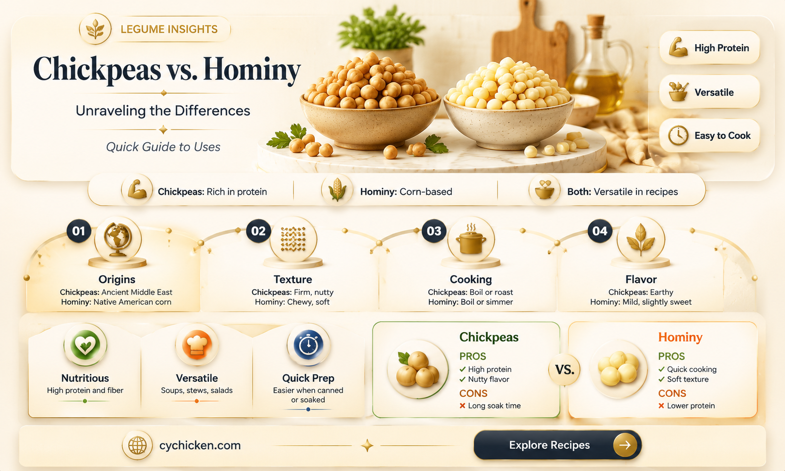 are chick peas the same as hominy