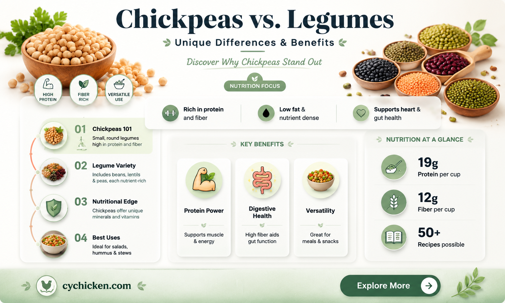are chick peas different from other legumes