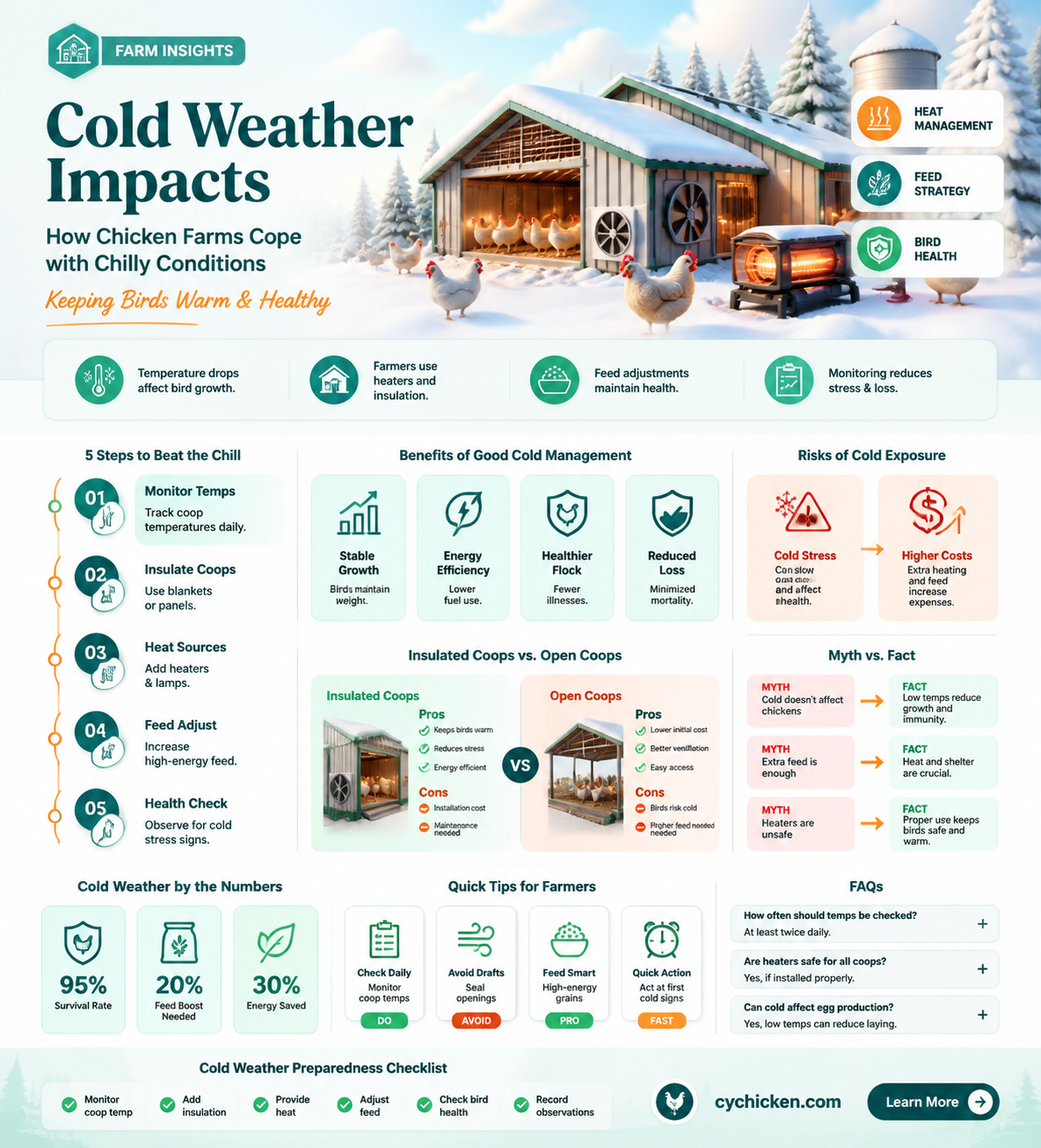 are chicken farms currently being affected by cold