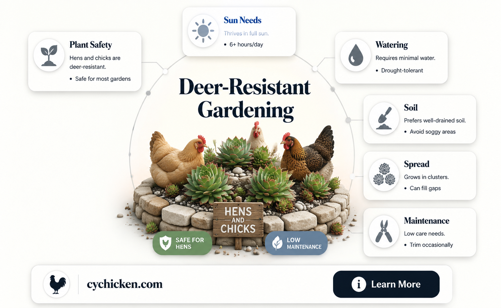 are hens and chicks plants deer resistant