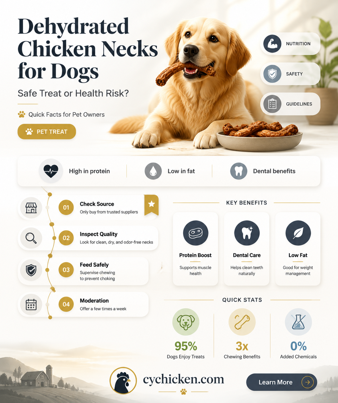 are dehydrated chicken necks safe for dogs