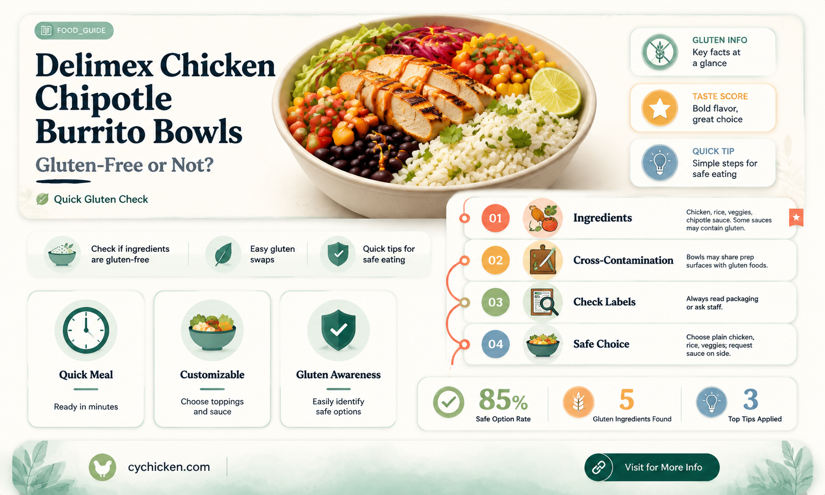 are delimex chicken chipotle burrito bowls gluten free