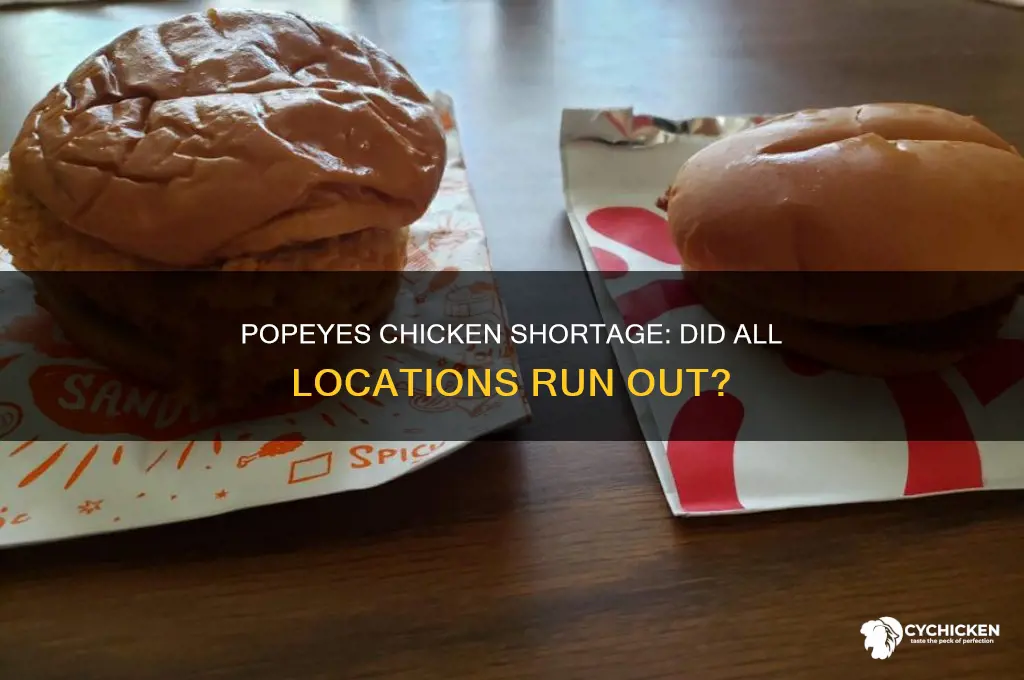 did all popeyes run out of chicken