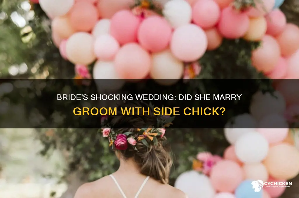 did bride marry groom with side chick