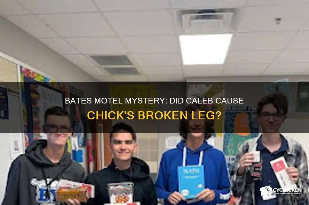 did caleb break chicks leg bates motel