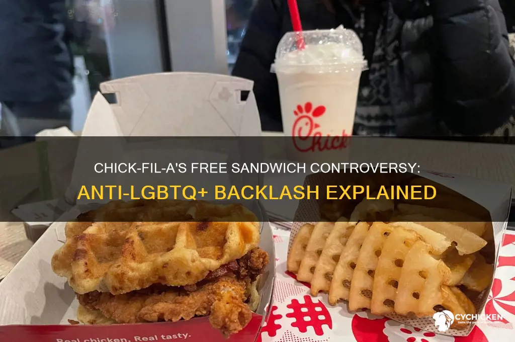 did chick-fil-a give chicken sandwiches out for free against gays