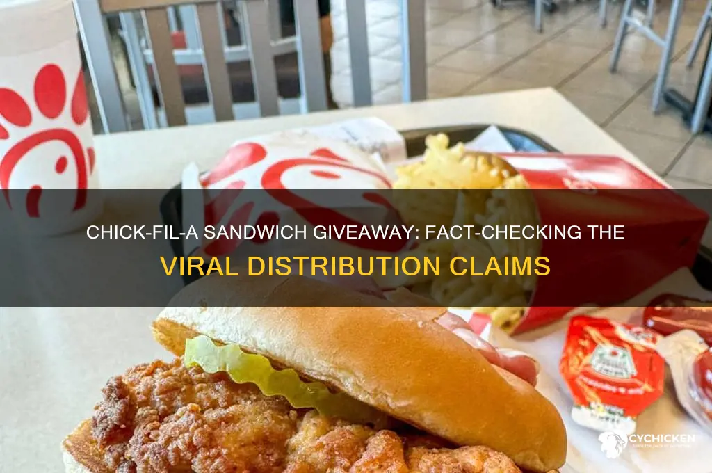 did chick fil a pass out sandwiches